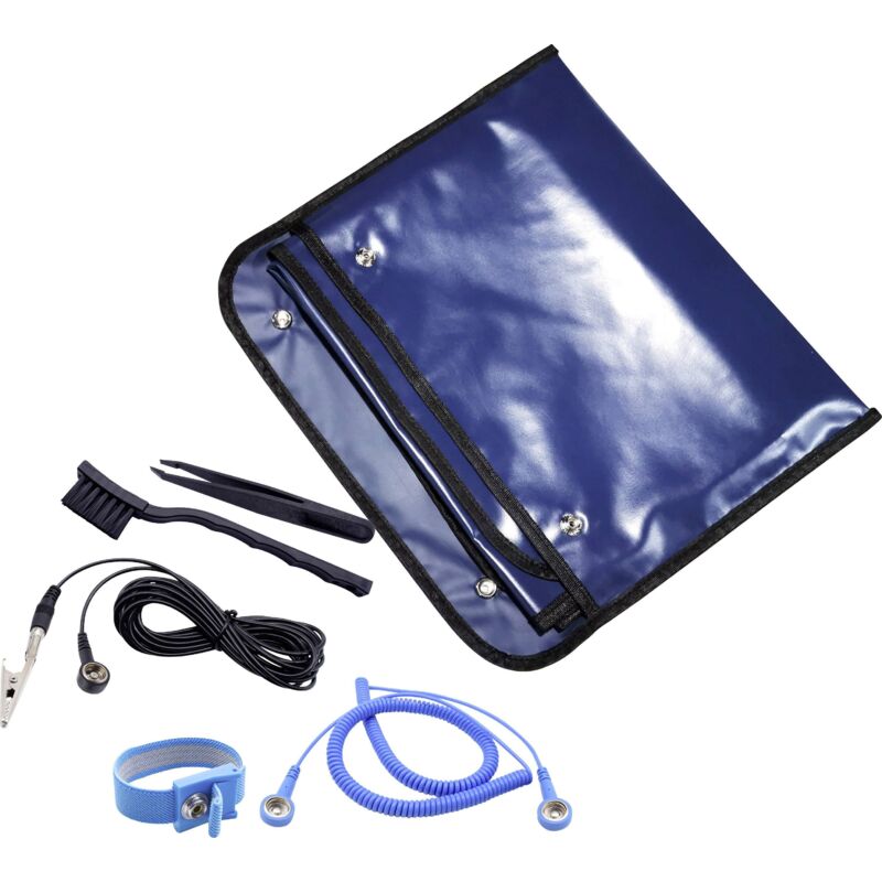 Quadrios - Kit de service antistatique (esd) bleu foncé (l x l) 600 mm x 600 mm