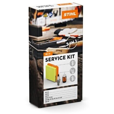 Kit de service STIHL 41800074103 – Filtre à air, bougie, filtre à carburant – Pour entretien des outils de jardin