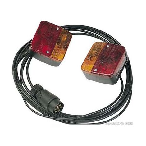 Kit feux LED de remorque LED magnétique LED 12V câble 7.50m + 2.50
