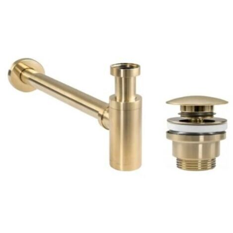 Kit de siphon et de vidange en or brossé KITSCA1ORS