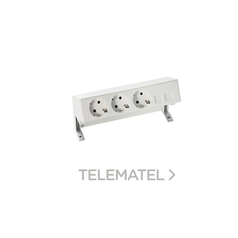 

Kit de sobre mesa completo con 3 bases schuko y placa para 2 42403020-138 - Simon Connect