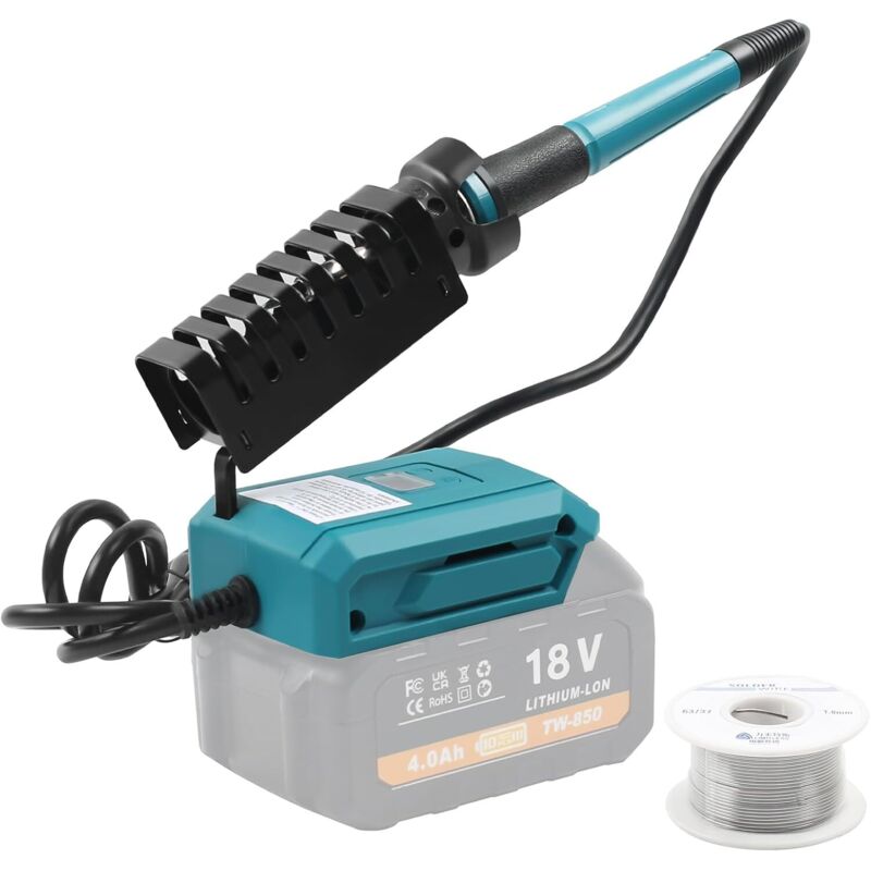 Kit de soldador inalámbrico, soldador portátil, temperatura ajustable, calentamiento súper rápido, para kit de soldadura electrónica, cortador en
