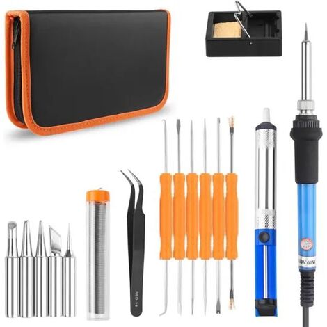 Kit de soldador portátil de temperatura ajustable Estación de soldadura Bomba de estaño Soldadura electrónica de 60 W