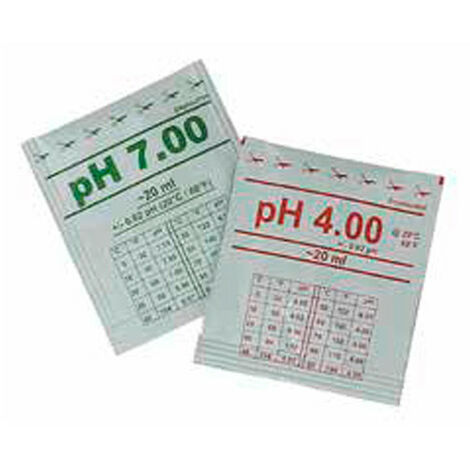 Kit de solutions tampon PH (6x pH 4 et 6x pH 7)