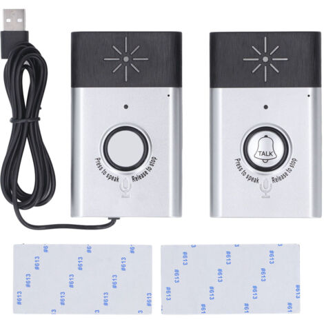 Kit de Sonnette Intelligente sans Fil avec Interphone Vocal et Télécommande pour Maison