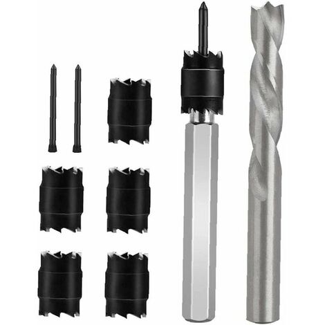 Kit de soudage par points détachable forets de soudage par points outil de perforation de trou de tôle 3/8 pouces outils de foret 9 pièces,
