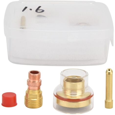 Kit de Soudage TIG 1.6mm Buse de Soudage à L'arc Argon Kit de Collet de Lentille à Gaz TIG pour Torche de Soudage Argon WP 17/18/26