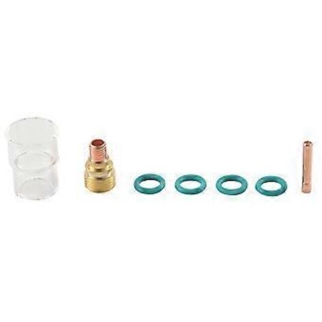 Kit de soudage TIG 7 pièces n° 12 : coupelle en verre, pinces courtes, corps de torche, lentille à gaz, accessoires de soudage -9/20/25