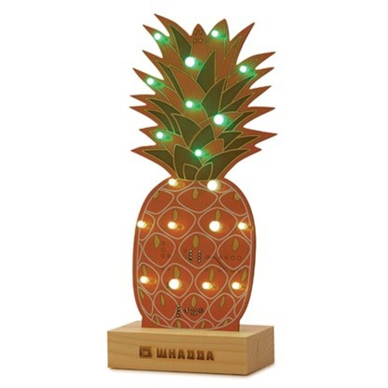 Whadda - Kit de soudage, carte de circuit imprimé xl, ananas, avec support, kit de construction stim éducatif et créatif