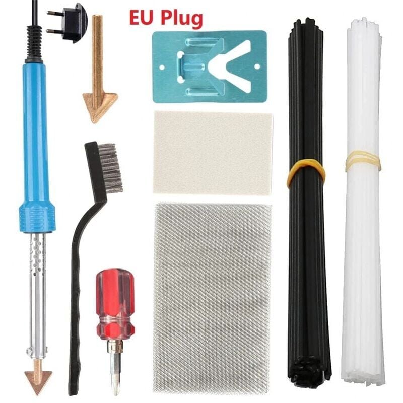 Kit de soudure plastique, 80W kit de réparation de fer à souder, Température Réglable machine de soudage plastique à , filet de patch,support de fer