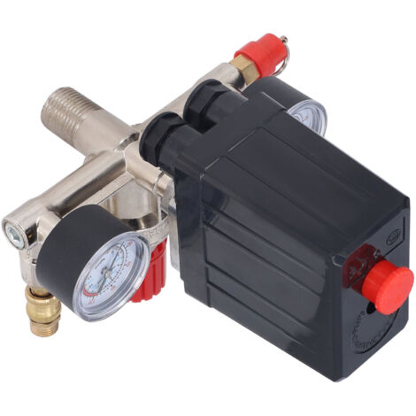 Kit de soupape de pression de compresseur d'air, régulateur de collecteur à interrupteur vertical 90-120PSI AC 100-240V