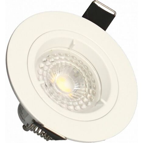 Kit spot LED encastrable - Fixe - Blanc inclus GU10 5W 2700K et connecteur automatique repiquable