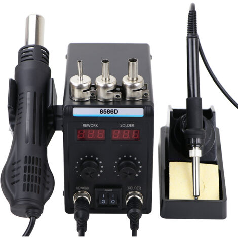 Kit de station de soudage 858D, 220 V, contrôle numérique de la température, outils de réparation pour le soudage et le dessoudage