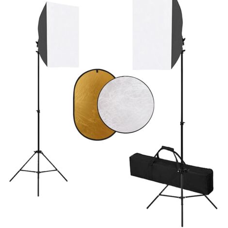 Kit de studio photo avec boîte à lumière et réflecteur vidaXL - Or