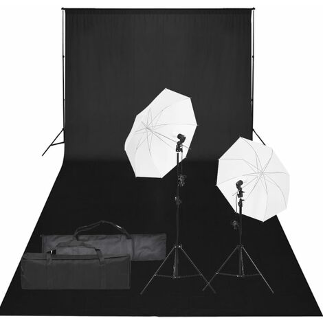 Kit de studio photo avec éclairage et toile de fond