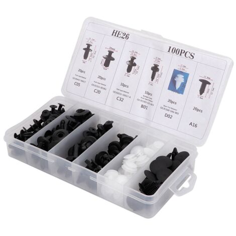 Kit de sujetadores de remaches para tarjetas de visita, parachoques de coche Universal, 100 Uds.