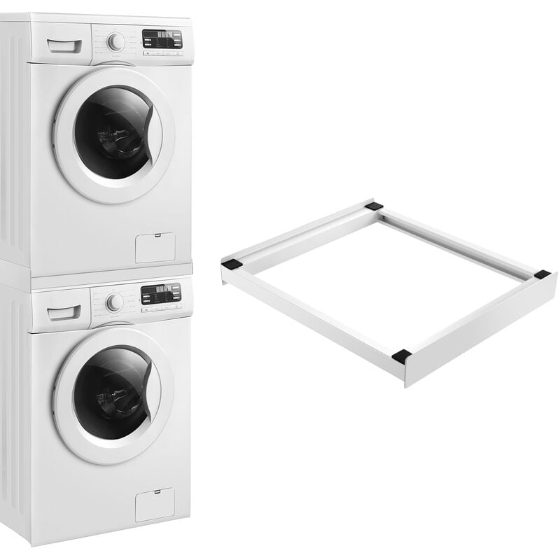 Kit de Superposition pour Lave-Linge Sèche-Linge Standard 60 cm Blanc [en.casa]