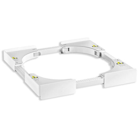 Kit de Superposition Universel, Support de Connexion Lave-Linge Sèche-Linge, Kit D’empilage pour Laver avec Sangles à Cliquetinge, taille réglable (49.5-72cm) blanc