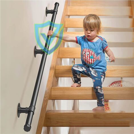 Kit de support antidérapant pour main courante d'escalier murale de 150 cm