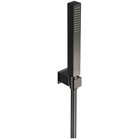 Kit de support carré et douchette carré chromé noir TABULA - CRISTINA ONDYNA PD64672