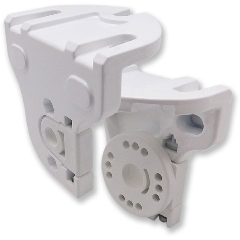 Jeu de support d'axe auvent TLD03 92545 Micel Pièces de fixation murale et plafond pour store - Aluminium blanc - Dimensions