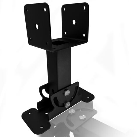 Kit de supports de rehausse pour toit de pergola, poteau de rehausse pour toit robuste et réglable à 180 degrés pour toit de gazebo en bois de 3,5 pouces, patio, pergola, porche