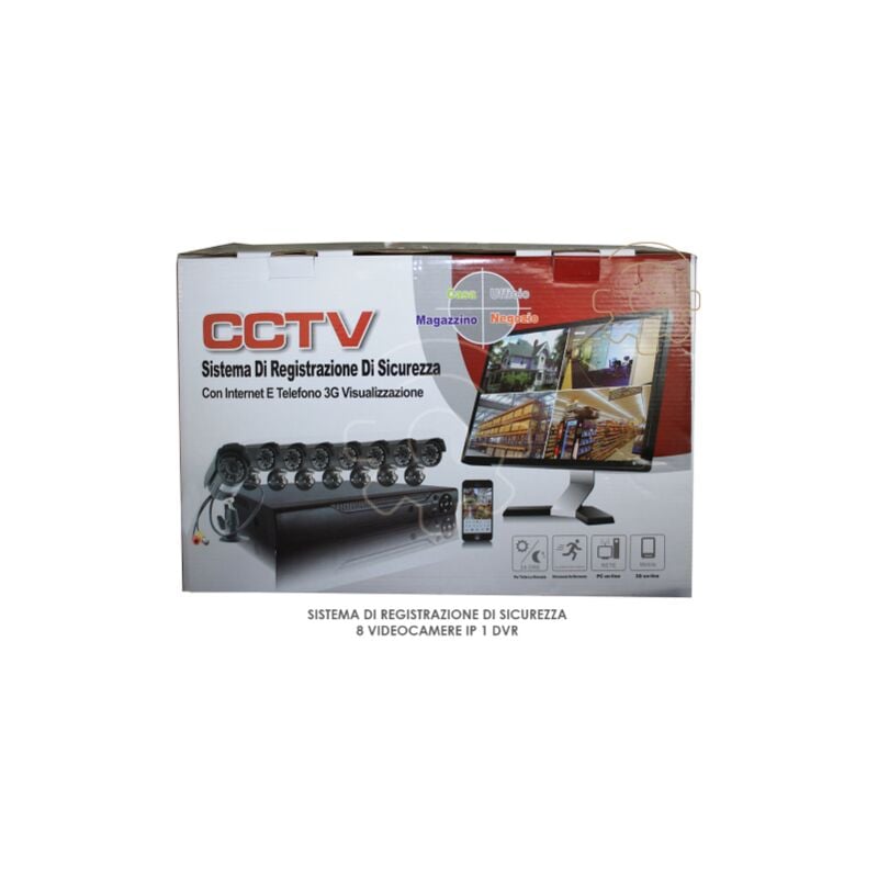 Kit de surveillance vidA o 8 camA ras couleur IR HD IP USB LAN 1 Alimentation DVR CA bles Prise en charge de la tA lA commande Surveillance vidA o SA