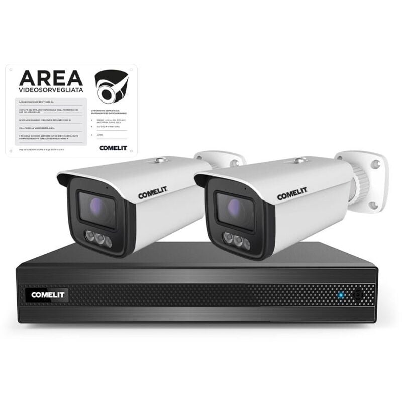 Comelit - Kit de vidéosurveillance Smart ip 6MP 8 canaux optiques 2.8-12mm IPKIT008N05PB