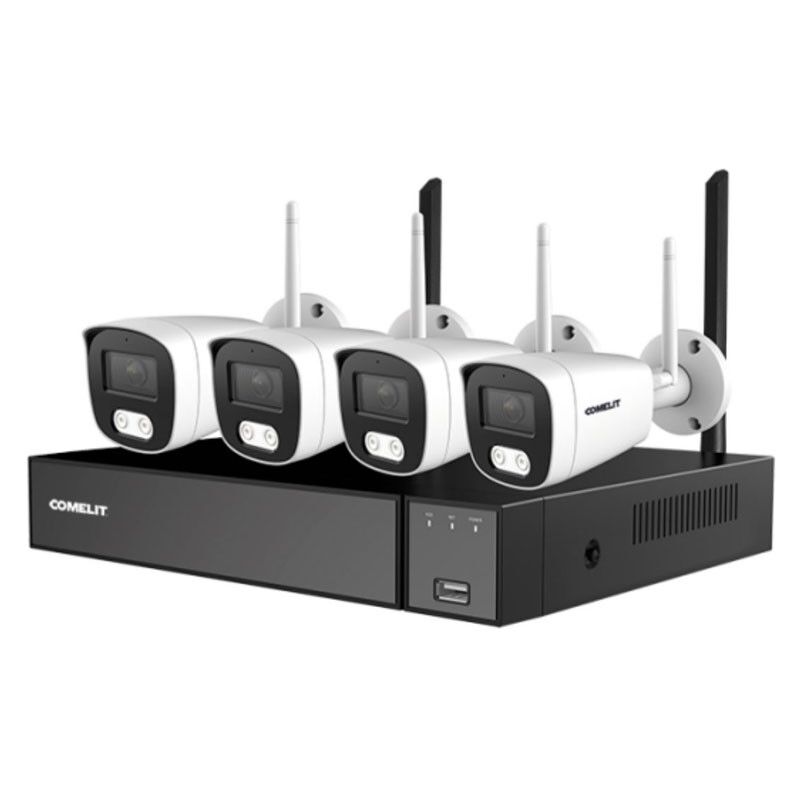 Comelit - kit Vidéosurveillance wi-fi nvr 8 canaux et 4 bullet WIKIT004S05NA