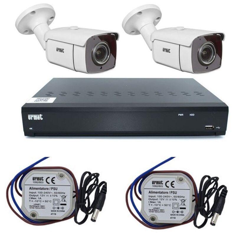 Kit de vidéosurveillance Urmet ahd 5M 4 canaux avec 2 caméras 1097/814