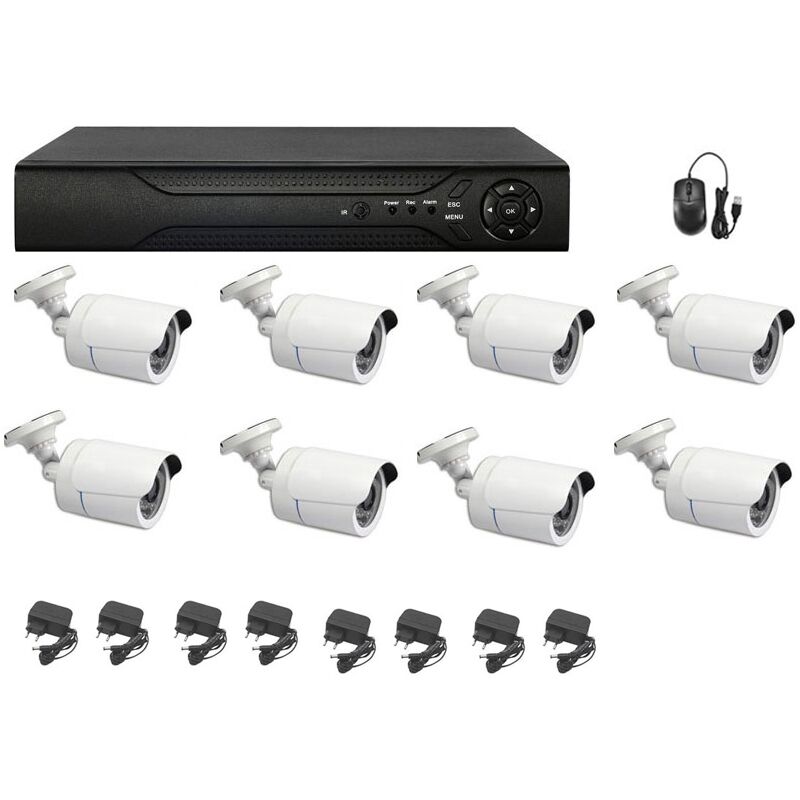 Housecurity - kit de vidéosurveillance ip cloud dvr 8 canaux 8 caméras 5MP ahd