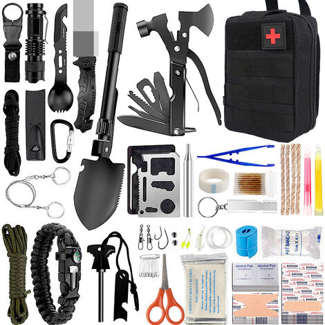 Kit de survie en plein air - Noir