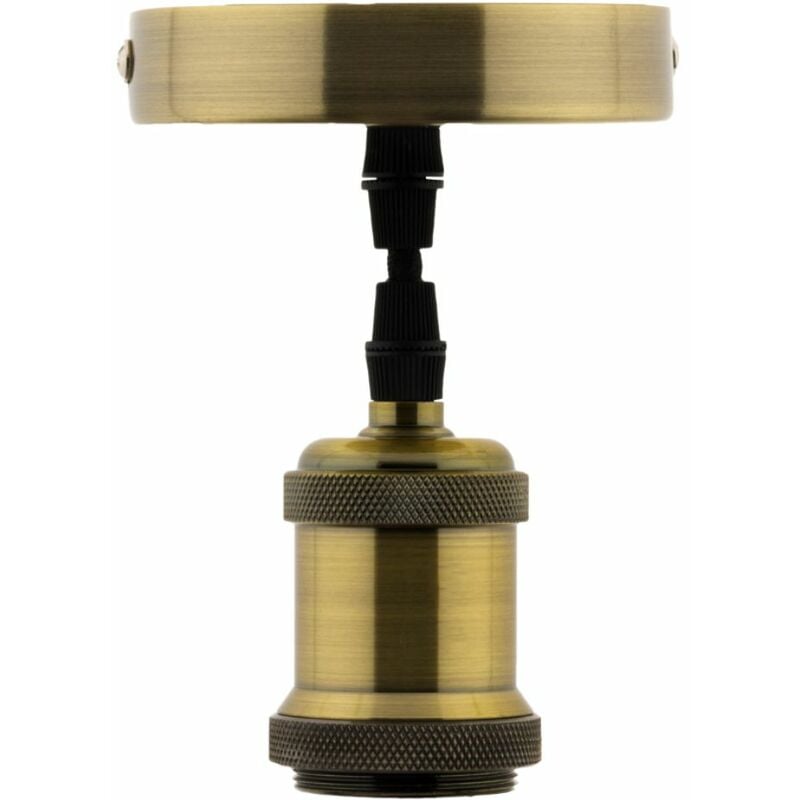 Kit de suspension luminaire métal avec cordon textile Cuivre - Zenitech