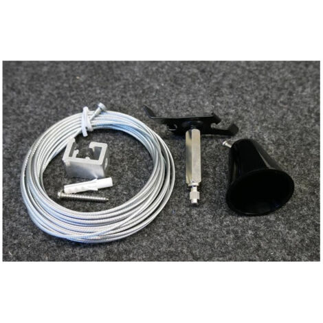 Kit de suspension noir cable longueur 500mm INDIGO