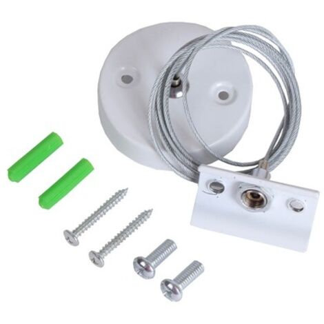 Kit de suspensión para carril monofásico Blanco