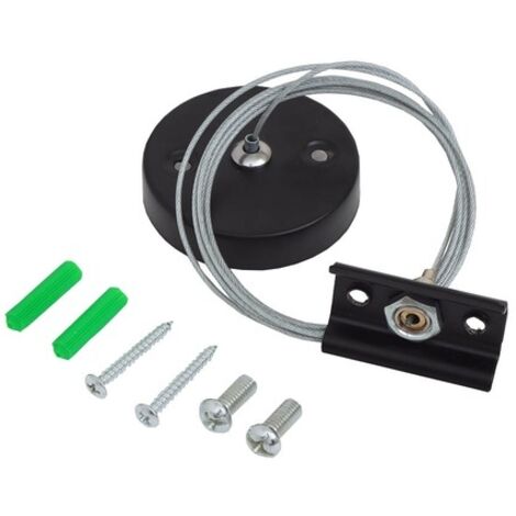 Kit de suspensión para carril monofásico Negro
