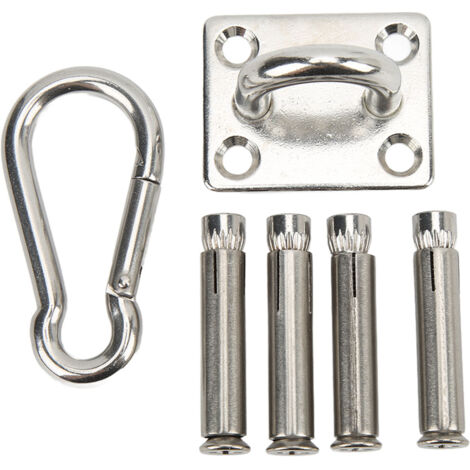 Kit de Suspension Plafond pour Hamac Yoga 250kg, Support Acier Inoxydable pour Chaise Suspendue