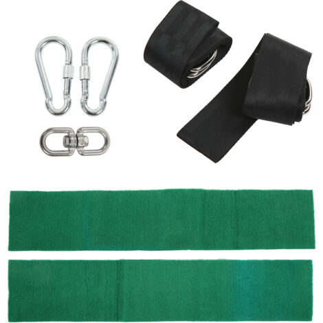 Kit de Suspension pour Balançoire Extérieure avec Mousquetons et Roulements - Support 1000kg