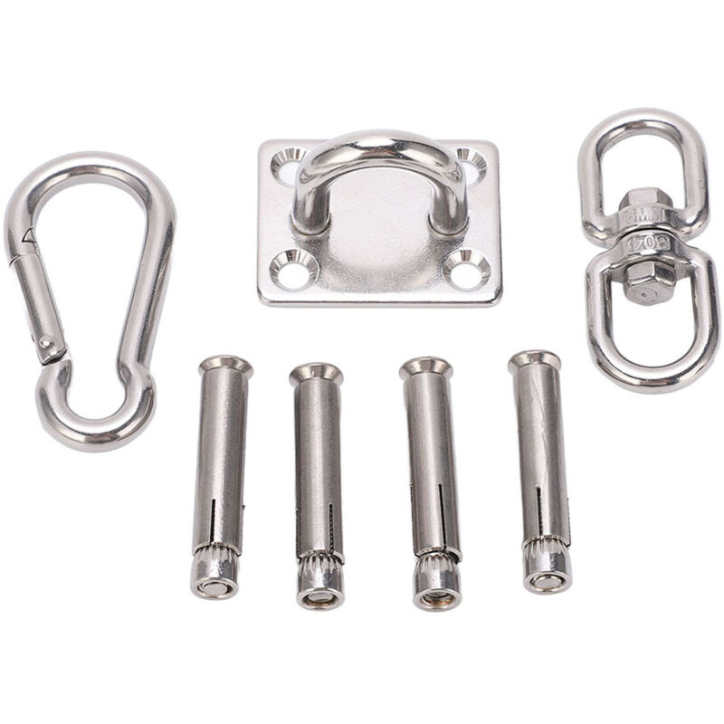 Kit de Suspension pour Hamac de Plafond en Acier Inoxydable, Capacité 551 lb, pour Yoga et Balançoires