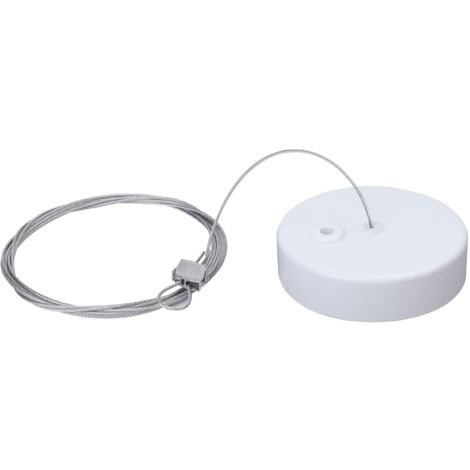 Kit de suspension pour LEXA : patère acier blanc et filin acier ARIC 50011
