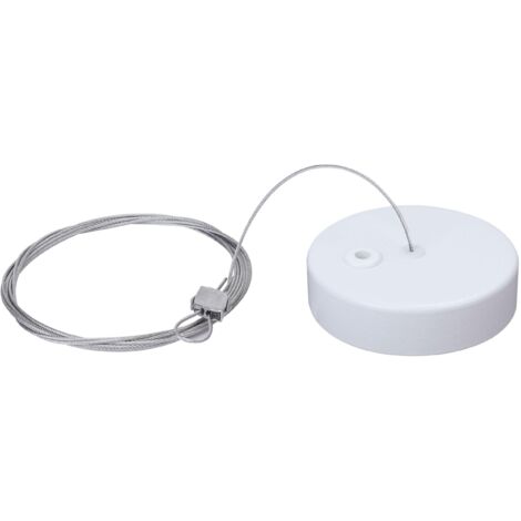Kit de suspension pour LEXA : patère acier blanc et filin acier ARIC 50011