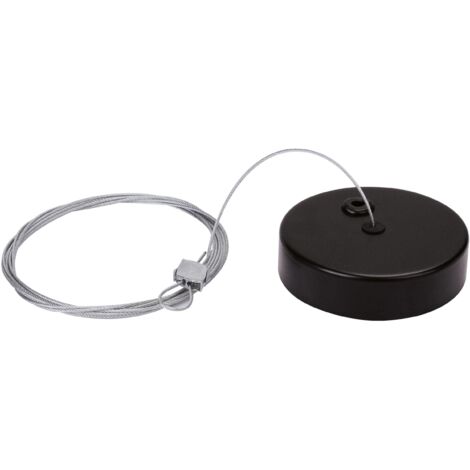 Kit de suspension pour LEXA : patère acier noir et filin acier ARIC 50012