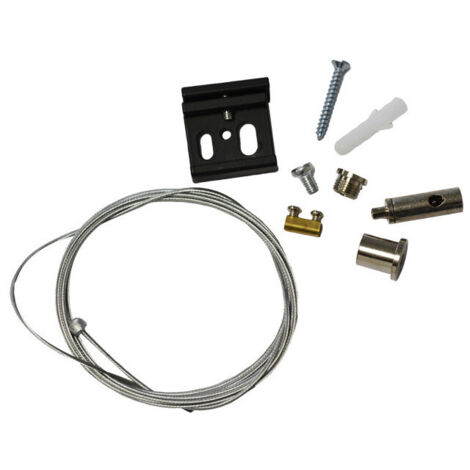 KIT DE SUSPENSION POUR RAIL NOIR 2 M