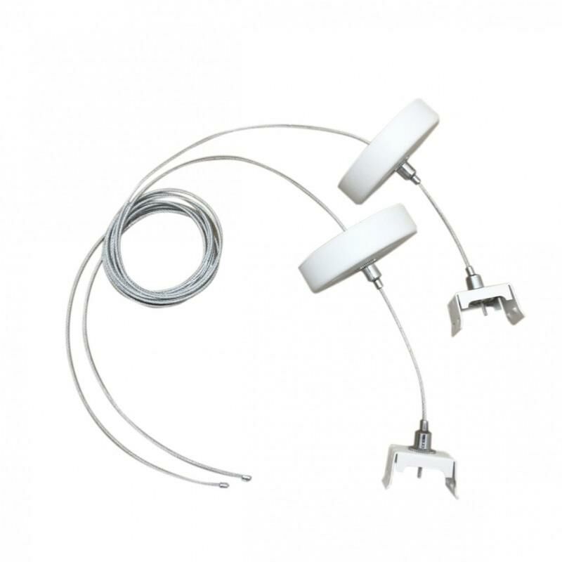 Kit de suspension Blanc pour Rails Triphasés Silamp Kit de suspension Blanc pour Rails Triphasés Silamp