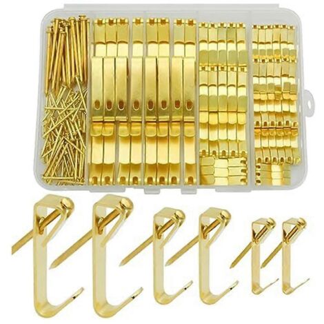Kit de suspension pour tableaux, comprenant 3 tailles de crochets (4,5 kg, 13,6 kg et 22,7 kg) pour cloisons sèches.-AquaForge