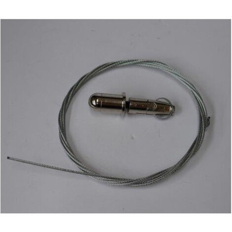 Kit de suspension réglable câble 2 mètres + accessoires pour rail monophasé ABI