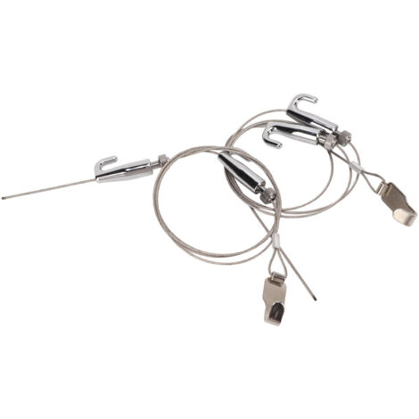 Kit de suspension réglable pour galerie, 2 câbles d'accrochage 1 m pour expo professionnelle et présentation d'œuvres d'art