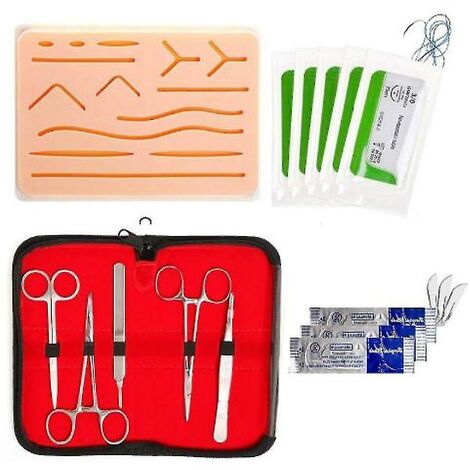 Kit de sutura todo incluido para desarrollar y perfeccionar técnicas de sutura
