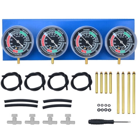 LIFCAUSAL Kit de synchronisation de carburateur à 4 cylindres, jauge à vide, jauges d'équilibrage de synchronisation pour carburateurs de moto