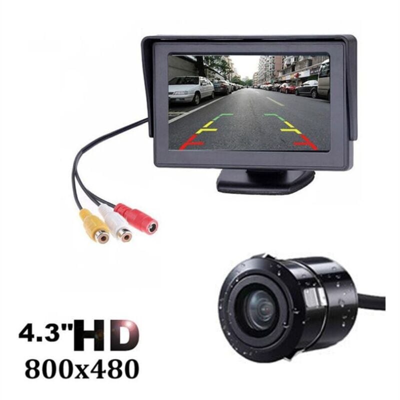 Fitags - Kit de système de caméra de recul fil pour voiture / camion / fourgonnette / pick-up / camping-car 4.3 `` système de recul de vue arrière de